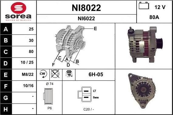 SNRA NI8022 - Alternator furqanavto.az