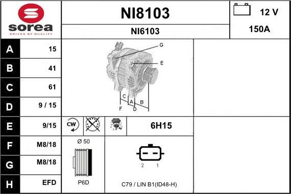 SNRA NI8103 - Alternator furqanavto.az