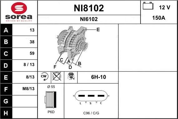 SNRA NI8102 - Alternator furqanavto.az