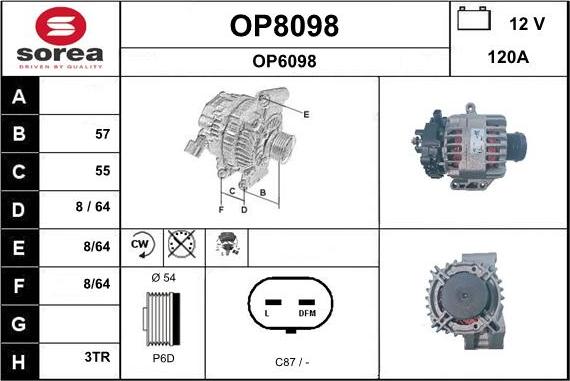 SNRA OP8098 - Alternator furqanavto.az