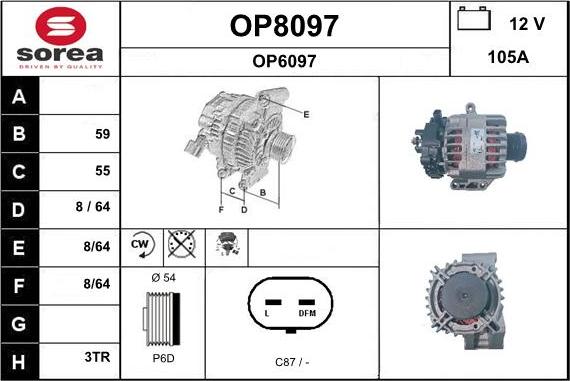 SNRA OP8097 - Alternator furqanavto.az