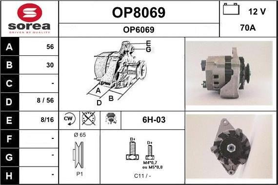SNRA OP8069 - Alternator furqanavto.az