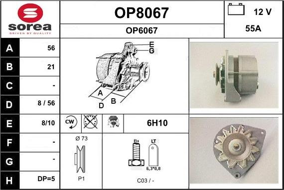 SNRA OP8067 - Alternator furqanavto.az