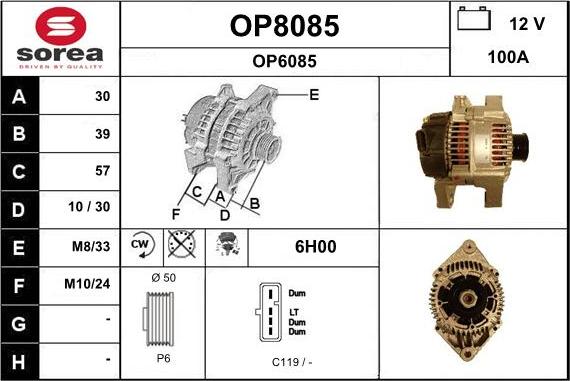 SNRA OP8085 - Alternator furqanavto.az