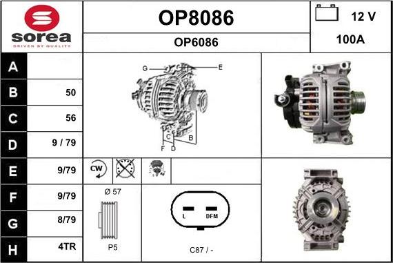 SNRA OP8086 - Alternator furqanavto.az