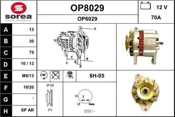 SNRA OP8029 - Alternator furqanavto.az