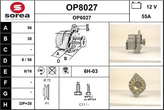 SNRA OP8027 - Alternator furqanavto.az