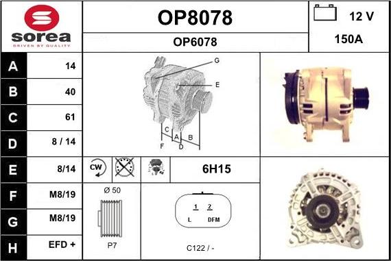 SNRA OP8078 - Alternator furqanavto.az