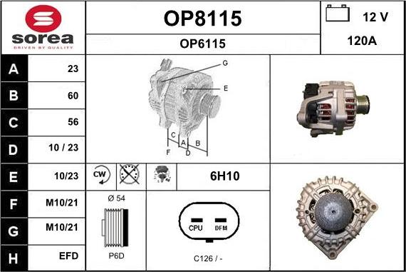 SNRA OP8115 - Alternator furqanavto.az