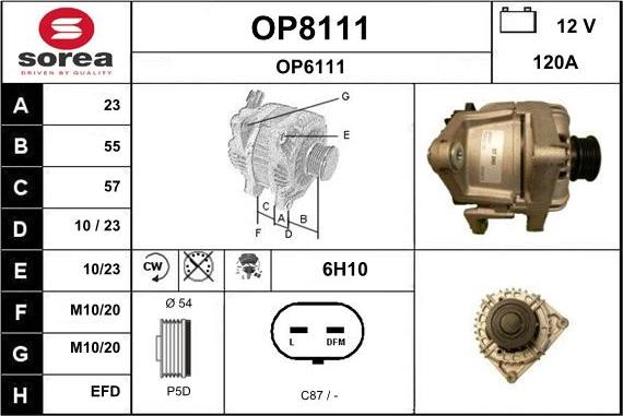 SNRA OP8111 - Alternator furqanavto.az