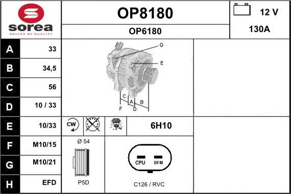 SNRA OP8180 - Alternator furqanavto.az