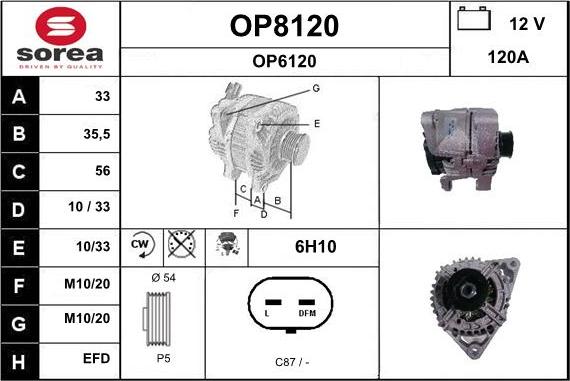 SNRA OP8120 - Alternator furqanavto.az