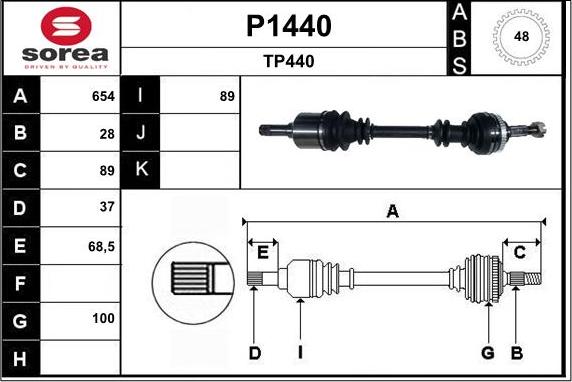 SNRA P1440 - Sürücü mili furqanavto.az