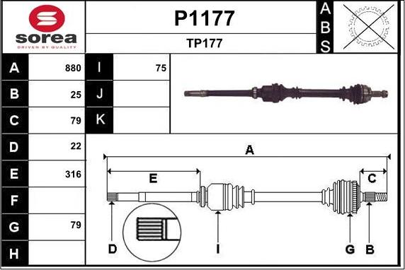 SNRA P1177 - Sürücü mili furqanavto.az