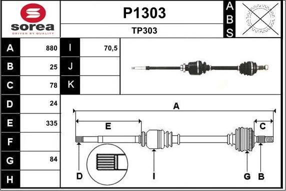 SNRA P1303 - Sürücü mili furqanavto.az