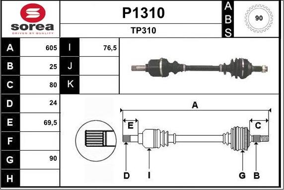 SNRA P1310 - Sürücü mili furqanavto.az