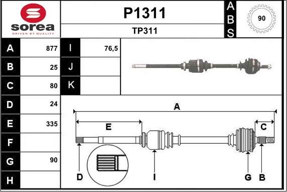 SNRA P1311 - Sürücü mili furqanavto.az