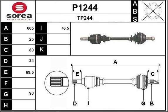 SNRA P1244 - Sürücü mili furqanavto.az