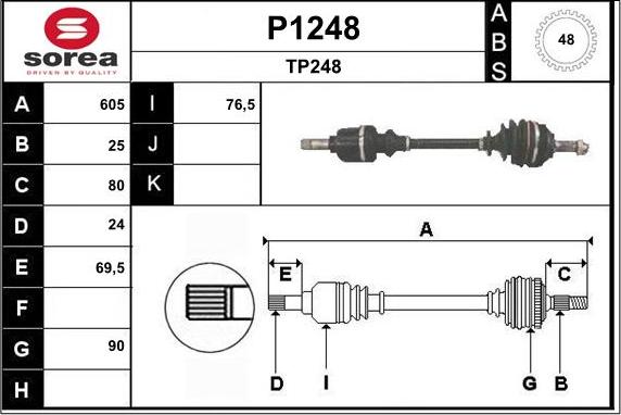 SNRA P1248 - Sürücü mili furqanavto.az