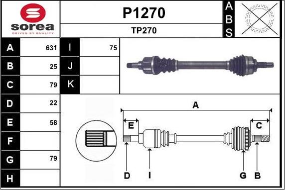 SNRA P1270 - Sürücü mili furqanavto.az