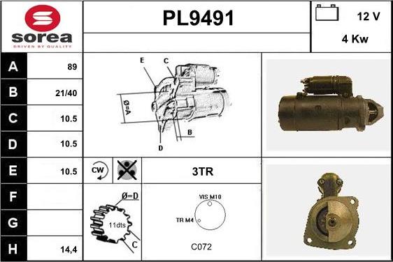 SNRA PL9491 - Başlanğıc furqanavto.az