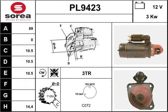 SNRA PL9423 - Başlanğıc furqanavto.az