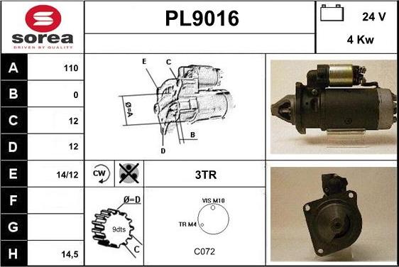 SNRA PL9016 - Başlanğıc furqanavto.az