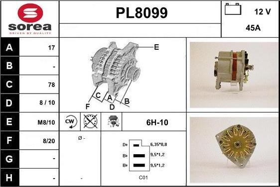 SNRA PL8099 - Alternator furqanavto.az