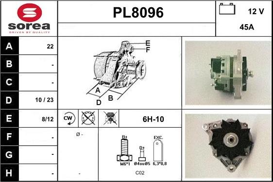 SNRA PL8096 - Alternator furqanavto.az