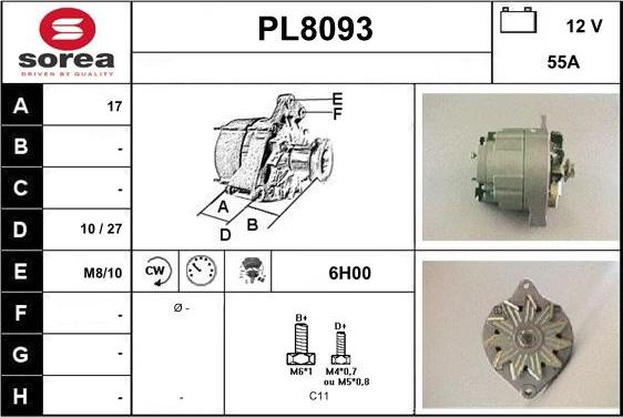 SNRA PL8093 - Alternator furqanavto.az