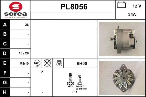 SNRA PL8056 - Alternator furqanavto.az