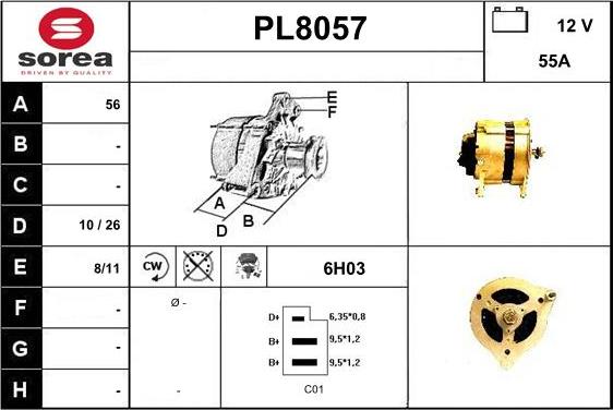 SNRA PL8057 - Alternator furqanavto.az