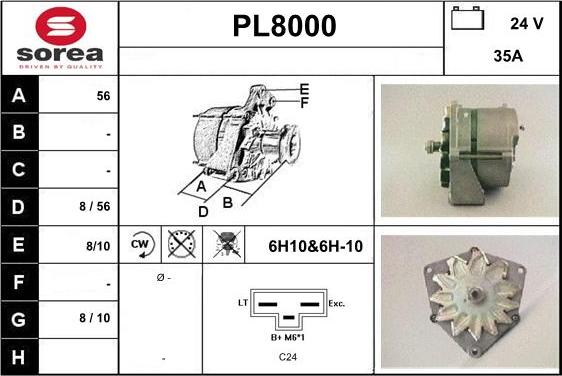 SNRA PL8000 - Alternator furqanavto.az