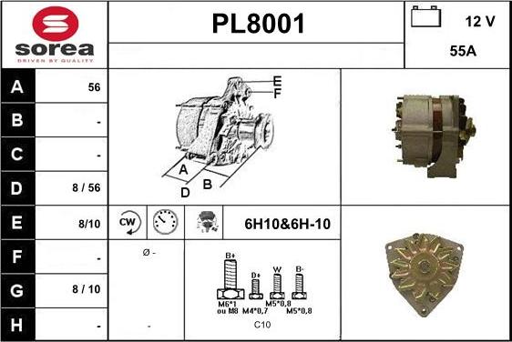 SNRA PL8001 - Alternator furqanavto.az