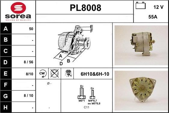 SNRA PL8008 - Alternator furqanavto.az