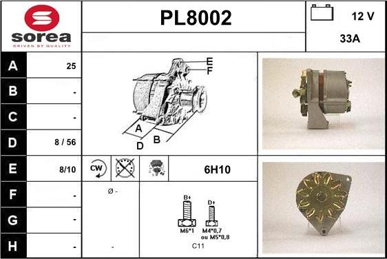 SNRA PL8002 - Alternator furqanavto.az