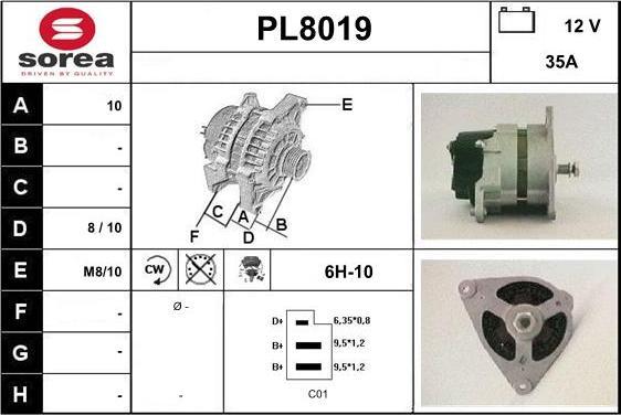 SNRA PL8019 - Alternator furqanavto.az