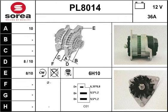 SNRA PL8014 - Alternator furqanavto.az