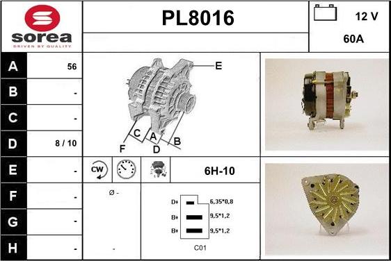 SNRA PL8016 - Alternator furqanavto.az