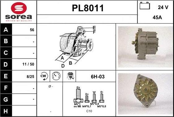 SNRA PL8011 - Alternator furqanavto.az