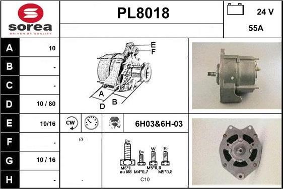 SNRA PL8018 - Alternator furqanavto.az