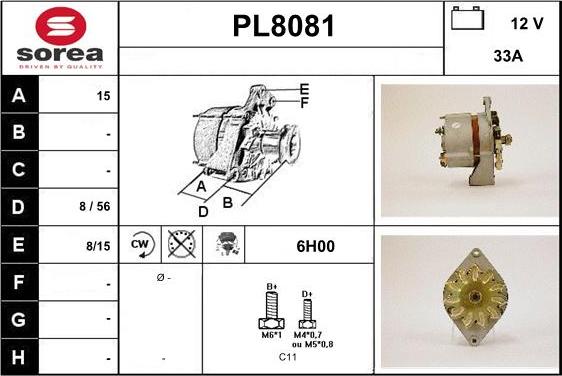 SNRA PL8081 - Alternator furqanavto.az