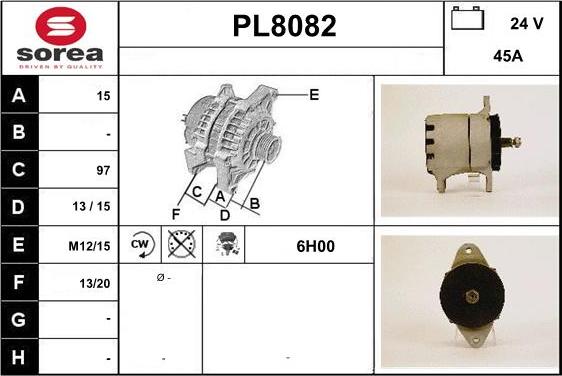 SNRA PL8082 - Alternator furqanavto.az