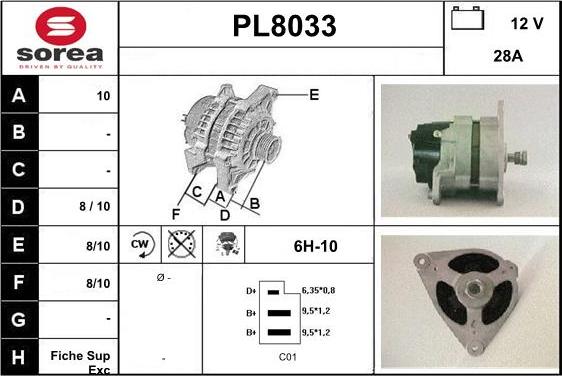 SNRA PL8033 - Alternator furqanavto.az