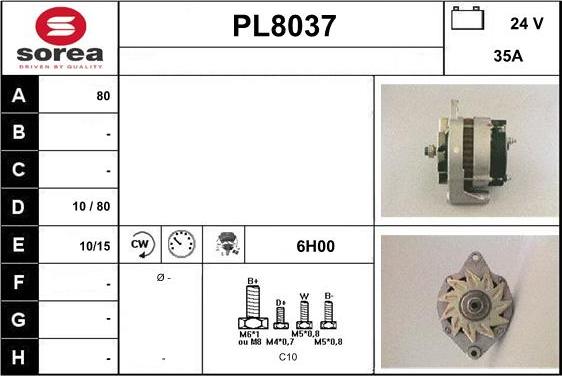 SNRA PL8037 - Alternator furqanavto.az