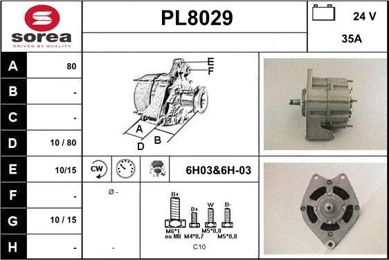 SNRA PL8029 - Alternator furqanavto.az