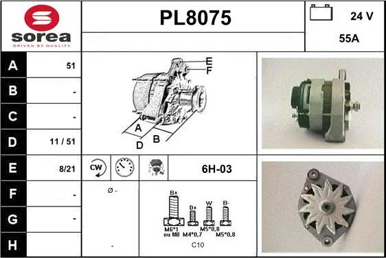 SNRA PL8075 - Alternator furqanavto.az