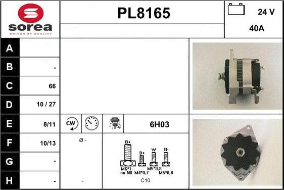 SNRA PL8165 - Alternator furqanavto.az