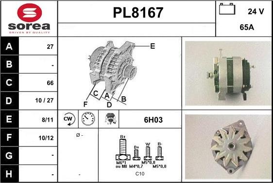 SNRA PL8167 - Alternator furqanavto.az