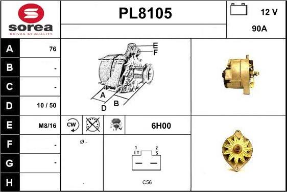 SNRA PL8105 - Alternator furqanavto.az